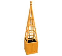 Wooden Garden Obelisk Planter with Liner