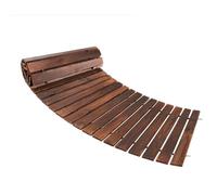 Wooden Garden Pathway 17&quot; Wide Roll Out Outdoor Flooring 6ft 8ft 12ft 24ft Decorative Walkway Paths 0.6'' Thickness, Pathway Pavers for Outside Stepping Backyard Patio Beach Pool Brown-A 8ft