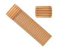 Wooden Garden Pathway Roll Out, Weather-Resistant Outdoor Walkway, Non-Slip Surface for Patios, Pine Construction, for Weddings and Parties, 8ft Length