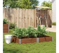 Wooden Garden Planter Dark Brown Solid Pine 150x100x21.5cm Stackable Foldable XL