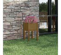 Wooden Garden Planter Honey Brown 40x40x70 cm Solid Pinewood Raised Bed for deck