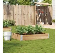 Wooden Garden Planter Natural 100x50x21.5cm Solid Pine Stackable Rustic Foldable