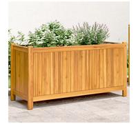 Wooden Garden Planter Natural Acacia 99.5x38x50 cm Liner Included for patio use