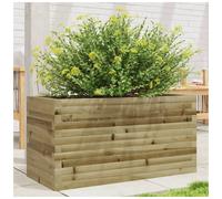 Wooden Garden Planter Natural Impregnated Pine 90x40x45.5cm Rustic Raised Bed XL