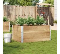 Wooden Garden Planter Natural Pine 120x80x60.5cm Stackable Foldable Heavy Rustic