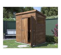 Wooden Garden Shed 1.8m x 1.2m 15mm Tongue & Groove Thick Walls & Pent Roof & Window, Pressure Treated Timber, Overlord Modular