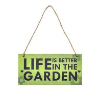 Wooden Garden Sign Plaque Gifts for Garden Lovers Garden Decorations Outdoor Gift for Mum Life is Better in the Garden Yard Decorations Gifts for Daughter Granddaughter Warm Gifts for Best Friend