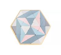 Wooden Geometric Puzzle Hexagonal Tray