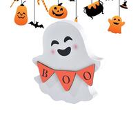 Wooden Ghost Ornaments, Halloween Desk Ornaments - 6x4 Inch Table Centerpieces, Wooden Ghost Craft Ornaments, Spooky Table Decoration for Halloween, Ghost Ornaments for