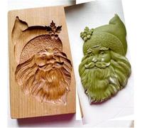 Wooden Gingerbread Cookie Molds, Pine Nut & Rose Shaped Craft Dies, for Food Display & Handicraft Making