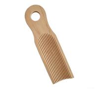 Wooden Gnocchi Board for Homemade Pasta - Natural Beech Garganelli Maker Tool with Curved Ridges for Italian Dumplings 16.5cm