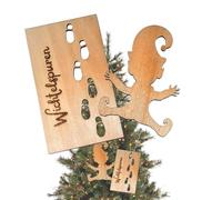 Wooden Gnome Stencil Kit - Christmas Floor Template, Festive Footprint Painting Stencils | Seasonal Art Decoration Supplies, Holiday Shape Cutout Designs with Creative Templates for Entryw