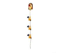 Wooden Gnome String Lights 30cm Warm LED Climbing Motif Rustic Wood | 20 warm white LEDs soft glow festive gnome design natural hardwood decor easy setup for walls doors trees