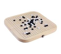 Wooden Go Board Game - Foldable Strategy Play Set, Classic Black White Stones | Puzzle Thinking Toy With Portable Fold Design For Skill Learning, Tabletop Gamings Experience For Children And Adults