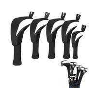 Wooden Golf Club Headwear - Five Piece Set, Number Label Marking, Soft Protective Structure, Easy Identification | Hybrid Headcover, Fairway Woods, Drive Use