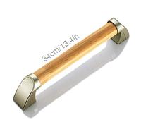 Wooden Grab Bar Bathroom for Bath and Showers, Wooden Handrail for Stairs Outdoor Safety Support Grab Bars for Disabled and Elderly Adjustable Length, Non-slip Grab RailLight Wood Color-34cm/13.4 in