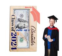 Wooden Graduation Card Box | Creative Cash Holder - Elegant Card Holder Lightweight Design Secure Money Holder for Celebrations, Pink, style 1, Unisex