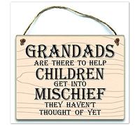 Wooden "Grandads are there to help Children" Hanging Plaque gift Christmas Birthday