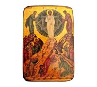 Wooden Greek Christian Orthodox Icon of the Transfiguration of Christ - Handmade Religious Wood Icon - 3.5x2.7 in / 9x7 cm / A0