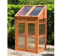 Wooden Greenhouse 3 Tier Mini Double Door Coldframe Indoor Outdoor For Growing Flowers, Plants, Growth House & Lockable Lid