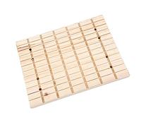 Wooden Grinding Claw Board Foot Pad for Guinea Pigs Gerbils and Rabbits | Solid Wood Construction, Small Groove with Hole, Anti-slip Traction, Smooth Mellow Surface, Suitable for Cage Bottoms