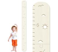 Wooden Growth Chart for Kids,Height Chart for Boy Girls,Measuring Board for Kids Height,for Child's Room,Nursery Decor Decoration Wall Art (Hollow Sun)