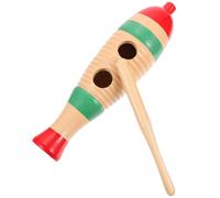Wooden Guiro Percussion Instrument Fish Shape for Kids Early Music Education Durable Build