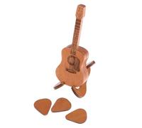 Wooden Guitar Pick Box with Standard 3 Pcs Engraved Guitar Picks Box Guitars Plectrum Storage Boxes for Guitars Lovers Guitarists Musician