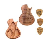 Wooden Guitar Pick Case, 3 Pack Personalized Wooden Guitar Pick, Guitar Picks Holder Personalized for the Perfect Gift,A