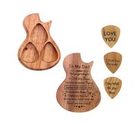 Wooden Guitar Pick Case, 3 Pack Wooden Guitar Picks, Guitar Picks Case Personalized for the Perfect Gift,A