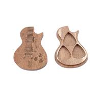 Wooden Guitar Pick Display Box for One Piece Storage Organizer