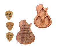 Wooden Guitar Picks, 3 Pack Engraved Guitar Pick Box, Guitar Pick Cases Personalized for the Perfect Gift,A