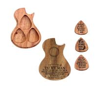 Wooden Guitar Picks, 3 Pack Personalized Guitar Picks, Guitar Picks Personalized Personalized Holiday Gifts,C