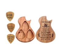 Wooden Guitar Picks, 3 Pack Personalized Guitar Picks with Case, Guitar Picks Big Personalized for the Perfect Gift,D
