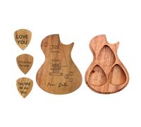 Wooden Guitar Picks, 3 Pack Wooden Guitar Picks, Guitar Picks Big Personalized for the Perfect Gift,F