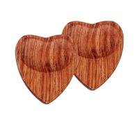 Wooden Guitar Picks, Heart-Shaped Anti-Slip Ukulele Picks, Made FromSolid Wood Smooth Grip Set, 2-Piece Durable Pick For Guitar, BassFor Musicians 1.18x1.26 Inches Per Piece