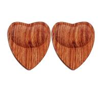 Wooden Guitar Picks - Heart Shaped Guitar Picks Non-Slip Ukulele Picks Solid Wood 2 Soft Guitar Picks Grips for Ukulele