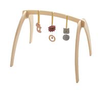 Wooden Gym for - Sensory Activity Centre Moñtessori | Foldable with Hanging Rattles; Early Learning Gift; Sturdy Educational Support for Home or Outside; Art