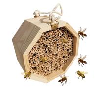 Wooden Habitat for Pollinators - Pollinators Bee Shelter, Biodiversity Conservation Hub, Wooden Bee House, Pollinator Shelter | Pollinating Palace, Butterfly House, Wasp Habitat for Garden Yard Patio