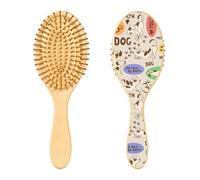 Wooden Hair Brush Cartoon Cute Dog Doing Yoga Paddle Hair Brush for Women Wooden Hairbrush for Women Wooden Message Brush