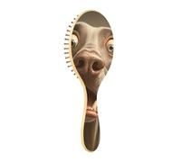 Wooden Hair Brush Cartoon Funny Weimaraner Dogs Fear Paddle Hair Brush Wooden Wood Hair Brushes For Women Wooden Massage Brush