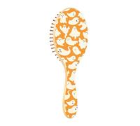 Wooden Hair Brush Happy Halloween Ghosts Orange Wooden Paddle Brush Wood Hair Brushes For Women Wooden Massage Brush