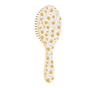 Wooden Hair Brush Marguerite Daisy White Wood Paddle Brush Wooden Hairbrush For Women Natural Hair Brush