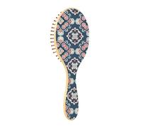 Wooden Hair Brush Moroccan Style Floral Patterns Paddle Hair Brush Wooden Wooden Hairbrush For Women Natural Wood Brush