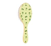 Wooden Hair Brush Paddle Brush For Fine Hair Wooden Brush For Hair Growth Wooden Massage Brush Funny Green Frogs Lilies