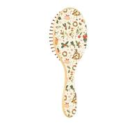 Wooden Hair Brush Paddle For Massage Christmas Cheer