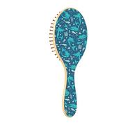 Wooden Hair Brush Paddle Hair Brushes For Women Wood Brush For Hair Natural Hair Brush Mermaid Dolphin Ocean Elements
