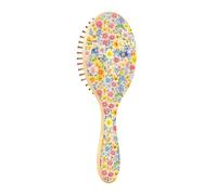 Wooden Hair Brush Wales Leek Beauty Wild Flowers Paddle Hair Brush For Women Wooden Brushes For Hair Wooden Message Brush