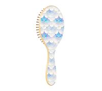 Wooden Hair Brush White Scale Shimmering Wood Paddle Hair Brush Wood Hairbrush Brush For Natural Hair