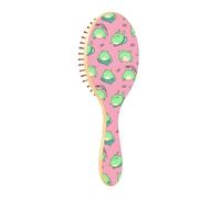 Wooden Hair Brush Wooden Paddle Brush For Hair Wood Hair Brushes For Women Natural Wood Brush Cute Lovely Frogs Various Positions Hand